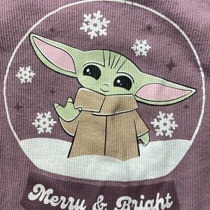 Star Wars Lavender Graphic Top long sleeve preowned girls size 6X winter theme